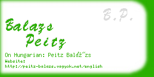 balazs peitz business card